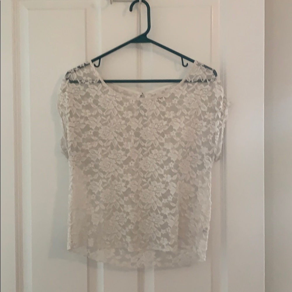 Aerie cream lace top